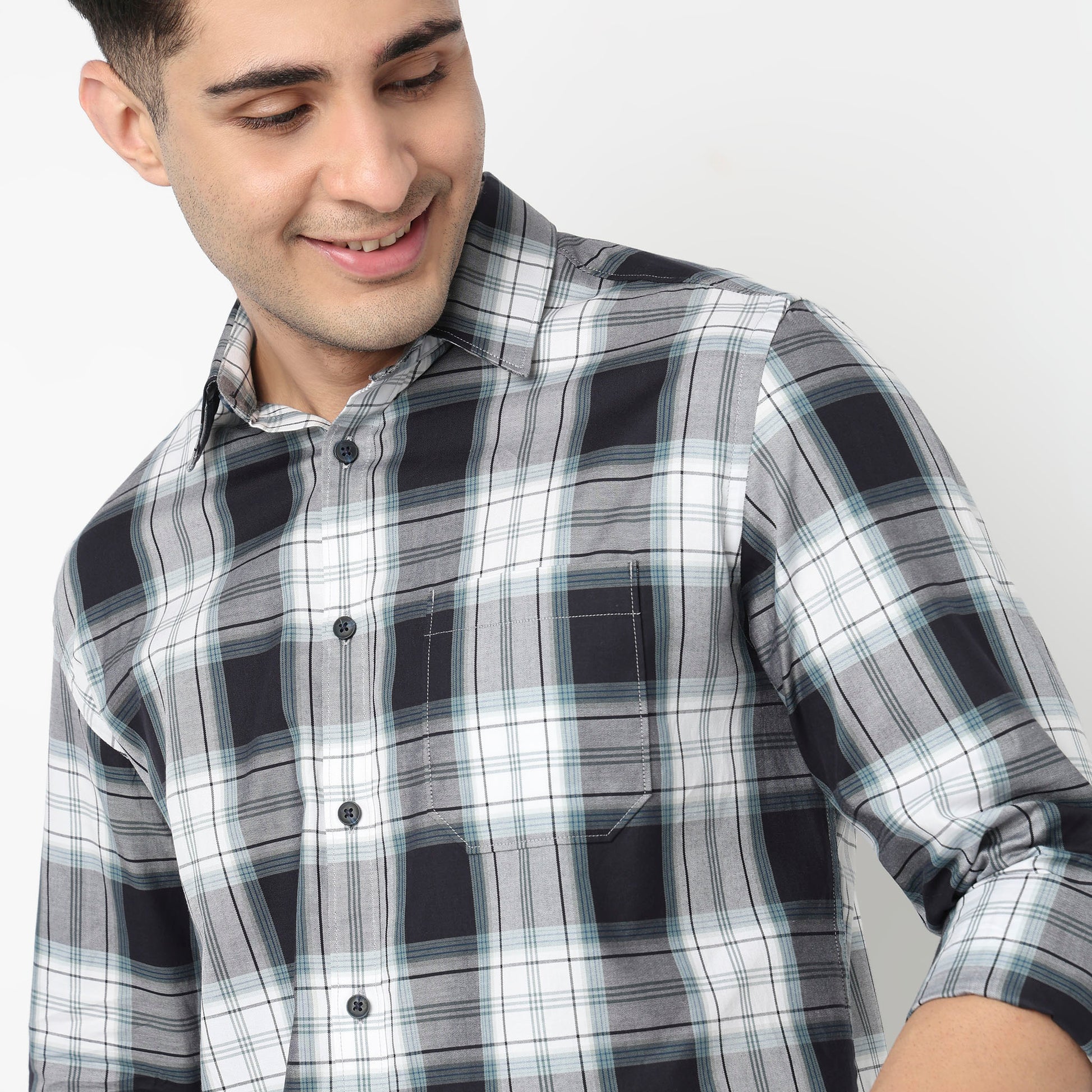 Cotton Checkered Ultra Soft Twill Shirt