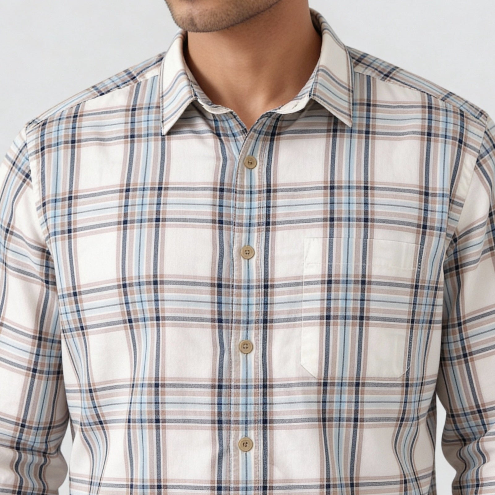 Cotton Striped Full Sleeve Shirt