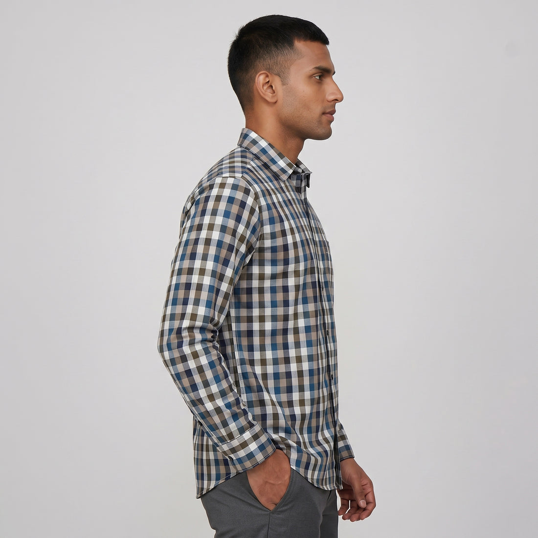 Cotton Checkered Shirt