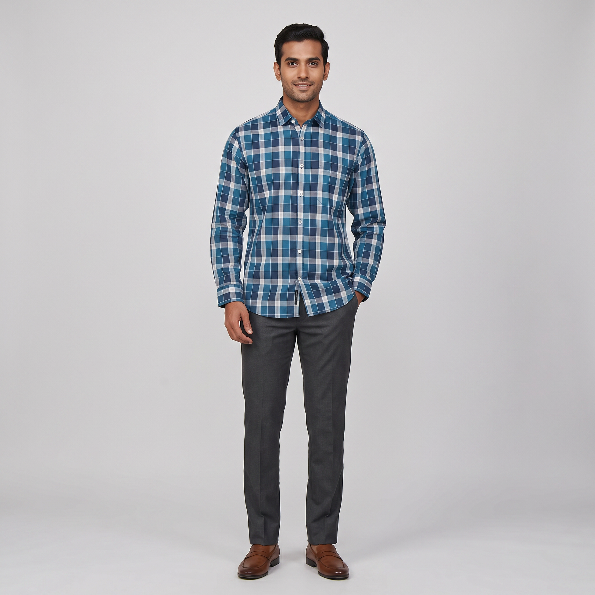 Cotton Checkered Shirt