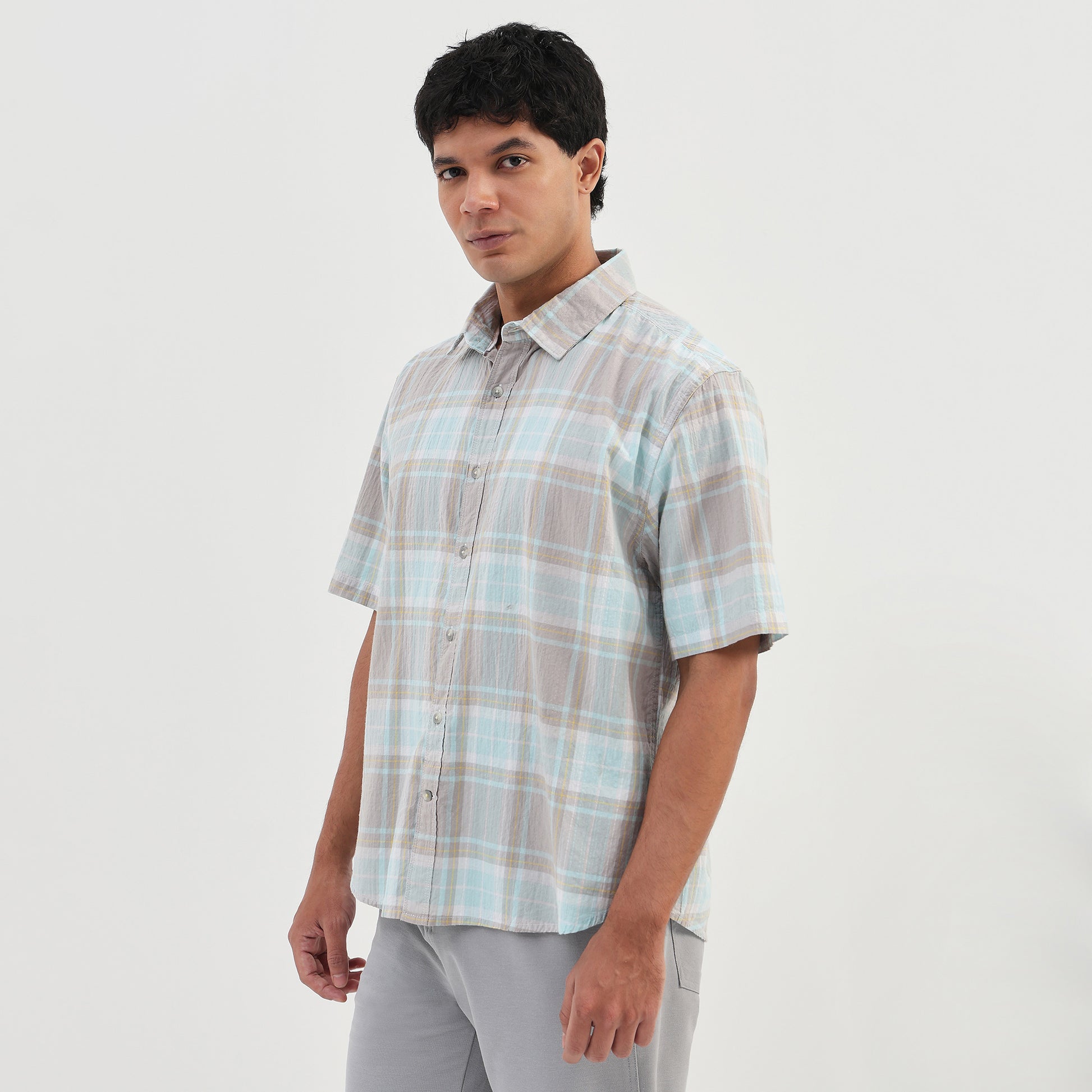 Cotton Checkered Spectra Shirt