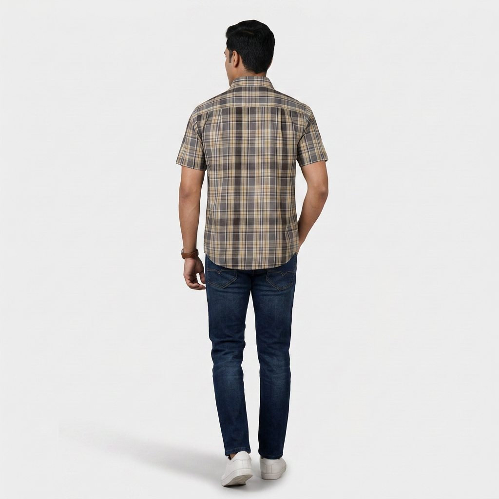 Cotton Checkered Shirt