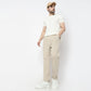 Regular Fit Solid Mid Rise Trousers