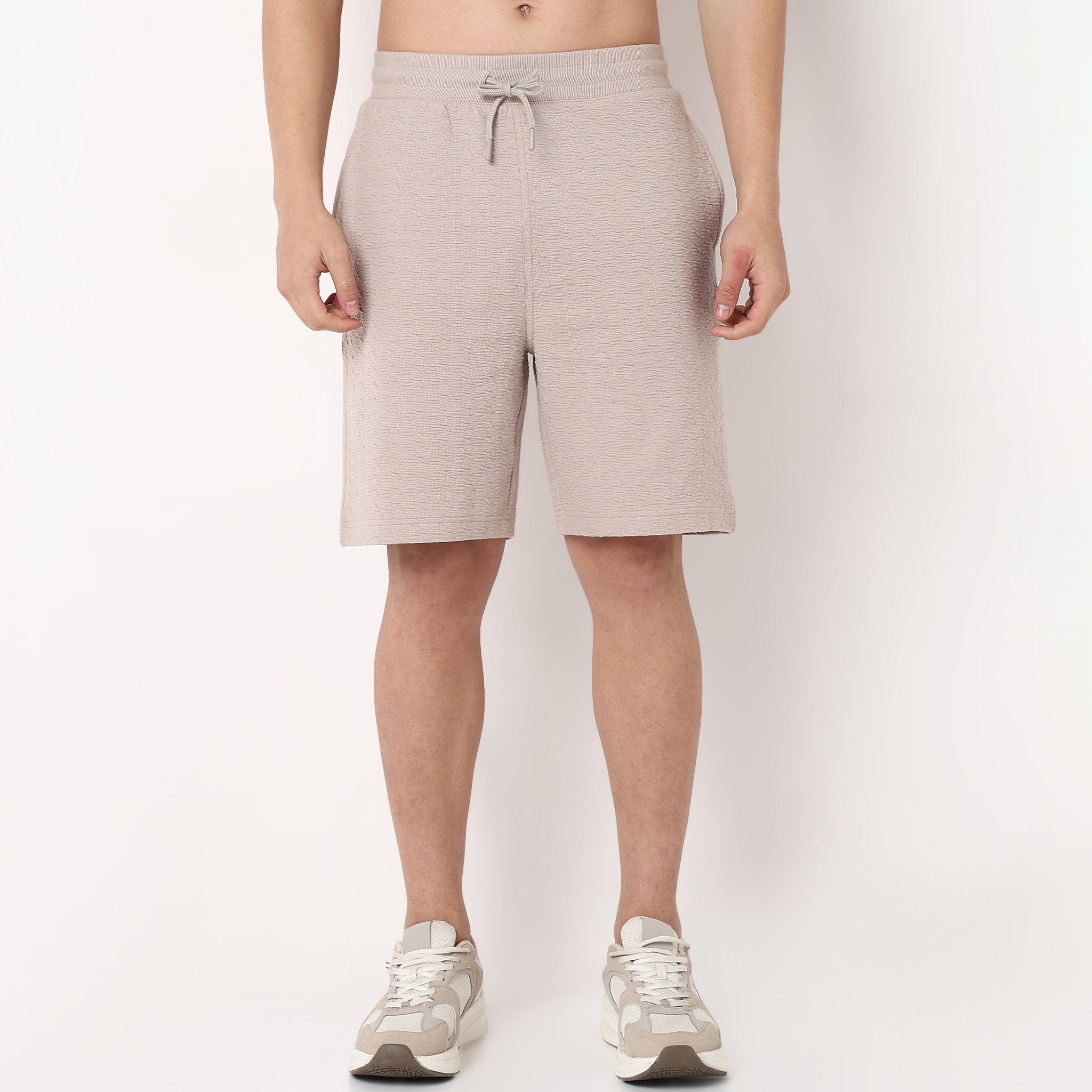 Buy Above Knee Solid Structured Uniset Shorts- Style Union