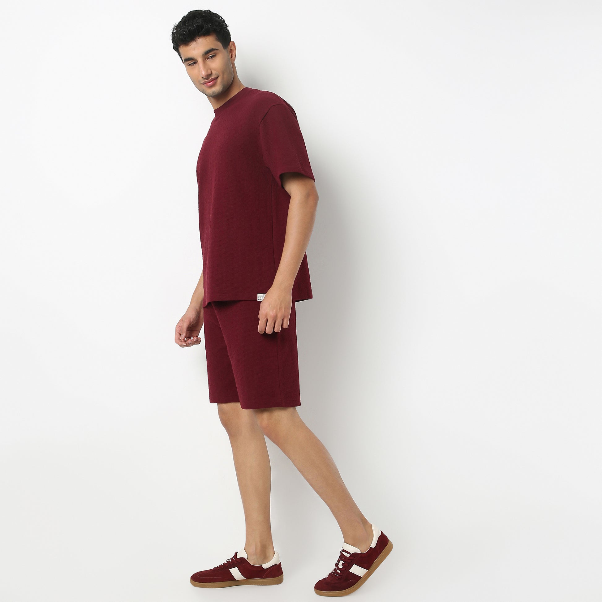 Above Knee Solid Structured Uniset Shorts