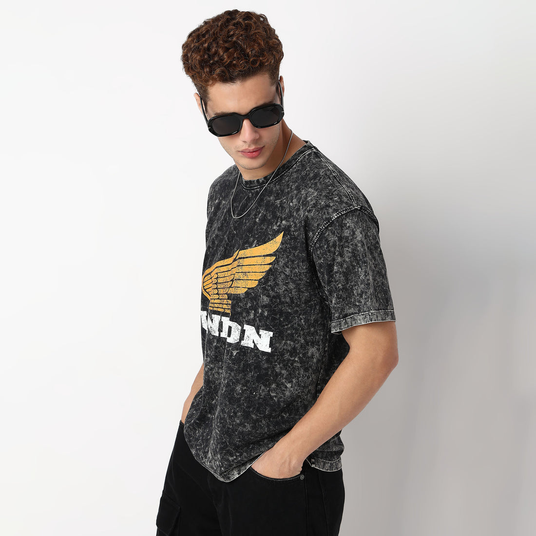Graphic Crew Neck Union Half Sleeve T-Shirt