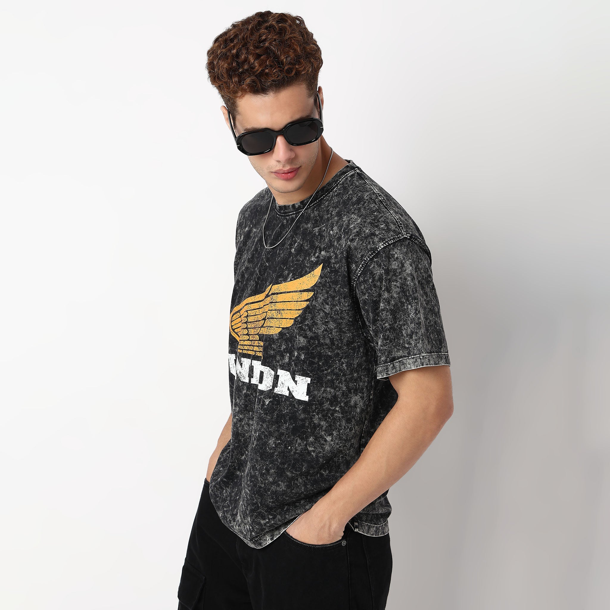 Graphic Crew Neck Union Half Sleeve T-Shirt