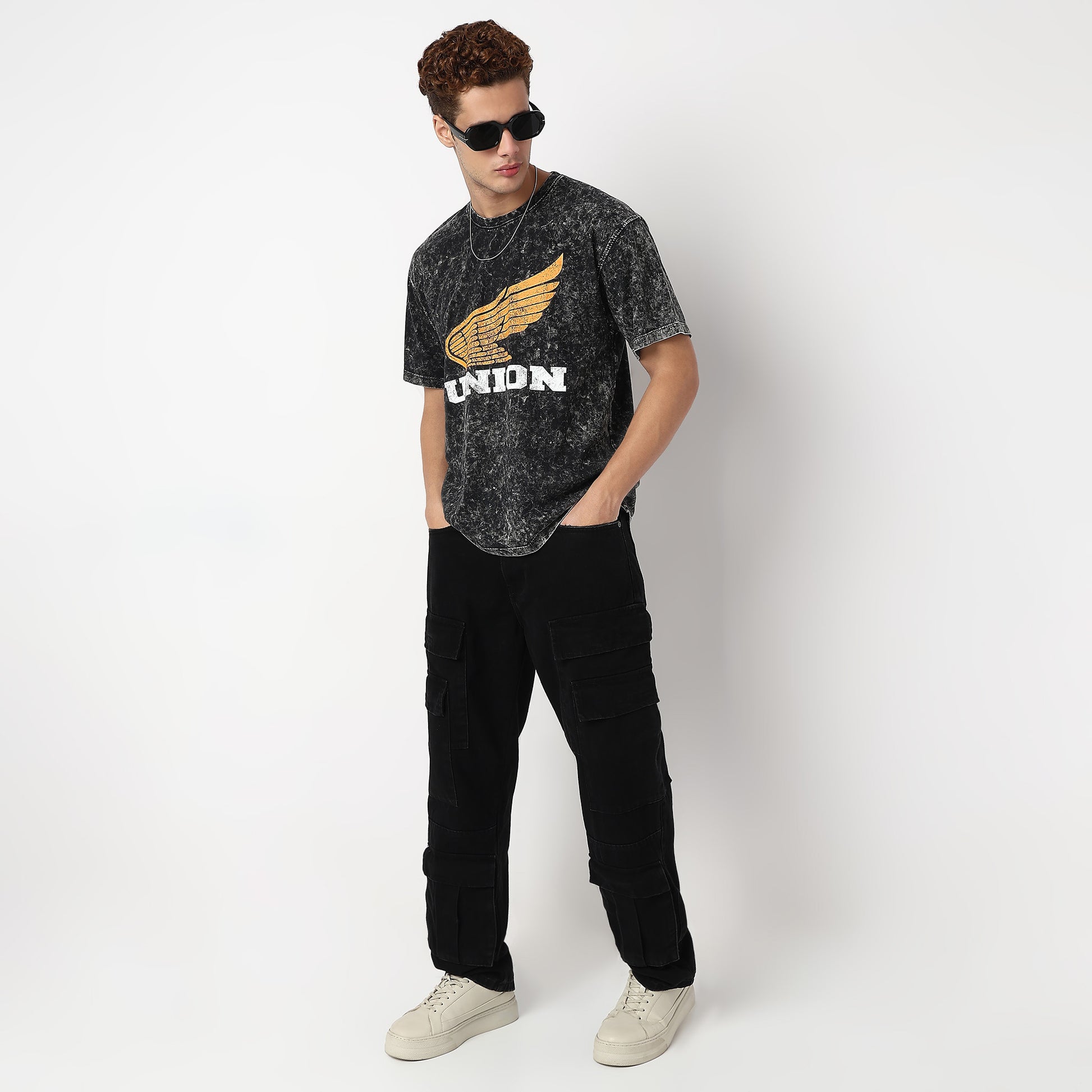 Graphic Crew Neck Union Half Sleeve T-Shirt