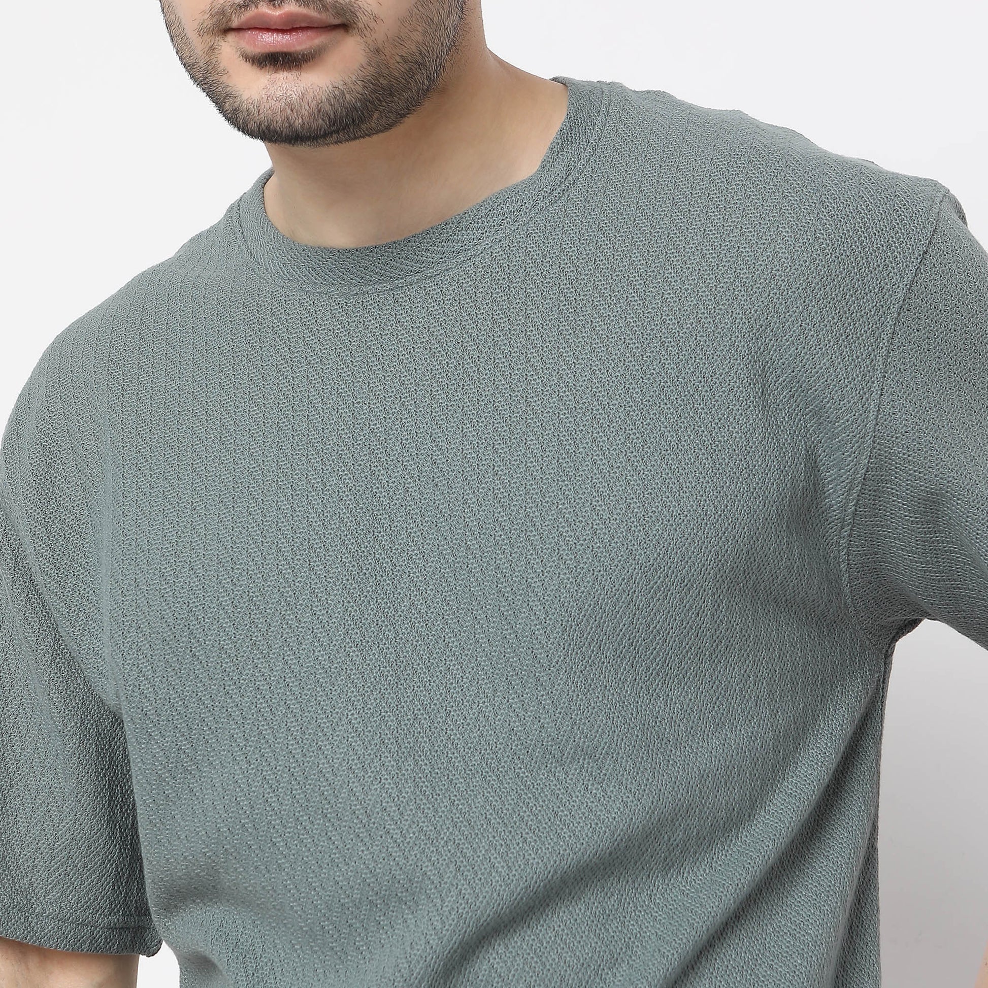Oversize Structured Crew Neck Modern Street Baggy T-Shirt