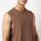Oversize Structured Crew Neck Sleeveless Baggy T-Shirt