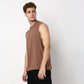 Oversize Structured Crew Neck Sleeveless Baggy T-Shirt