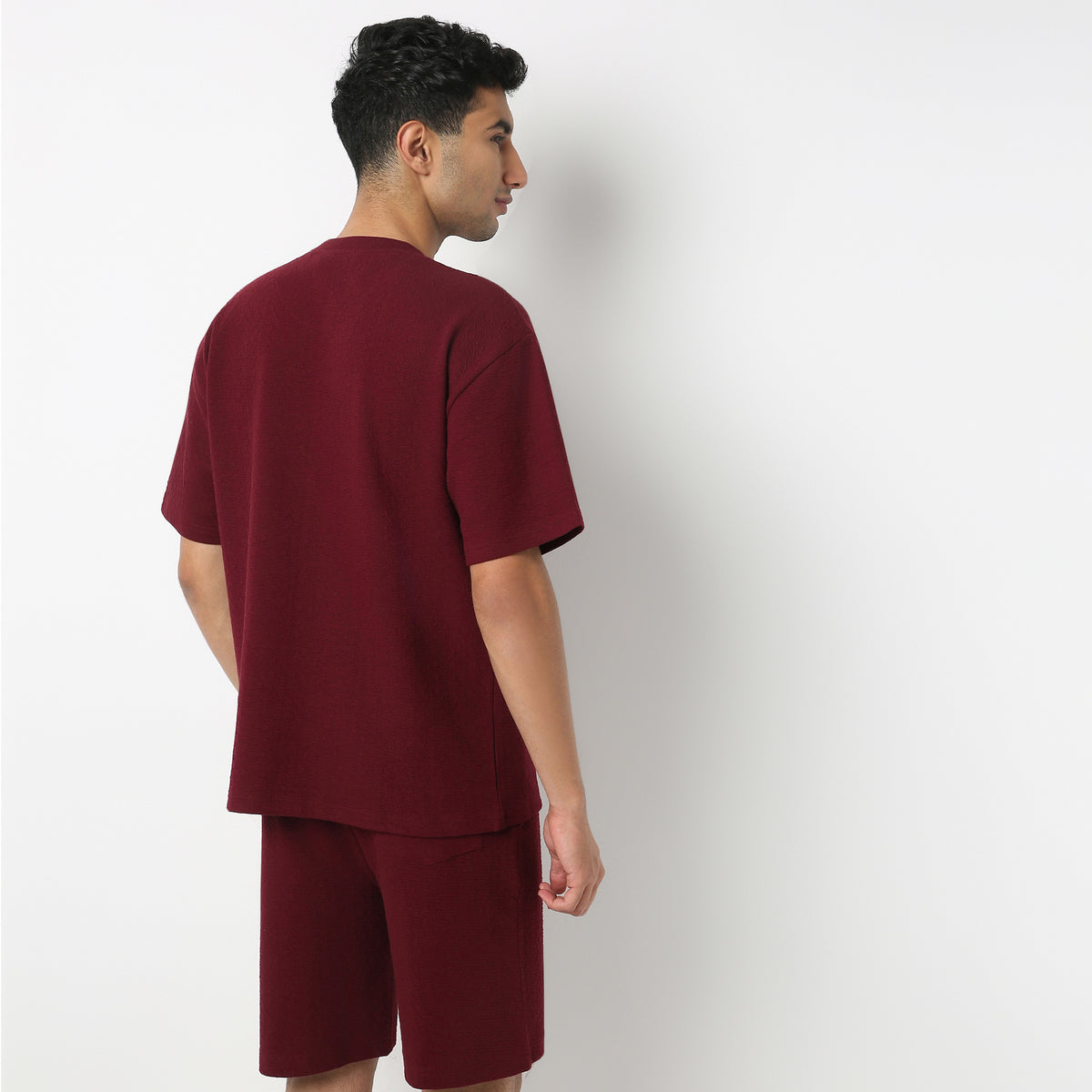 Oversize Structured Crew Neck T-Shirt