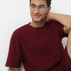 Oversize Structured Crew Neck T-Shirt