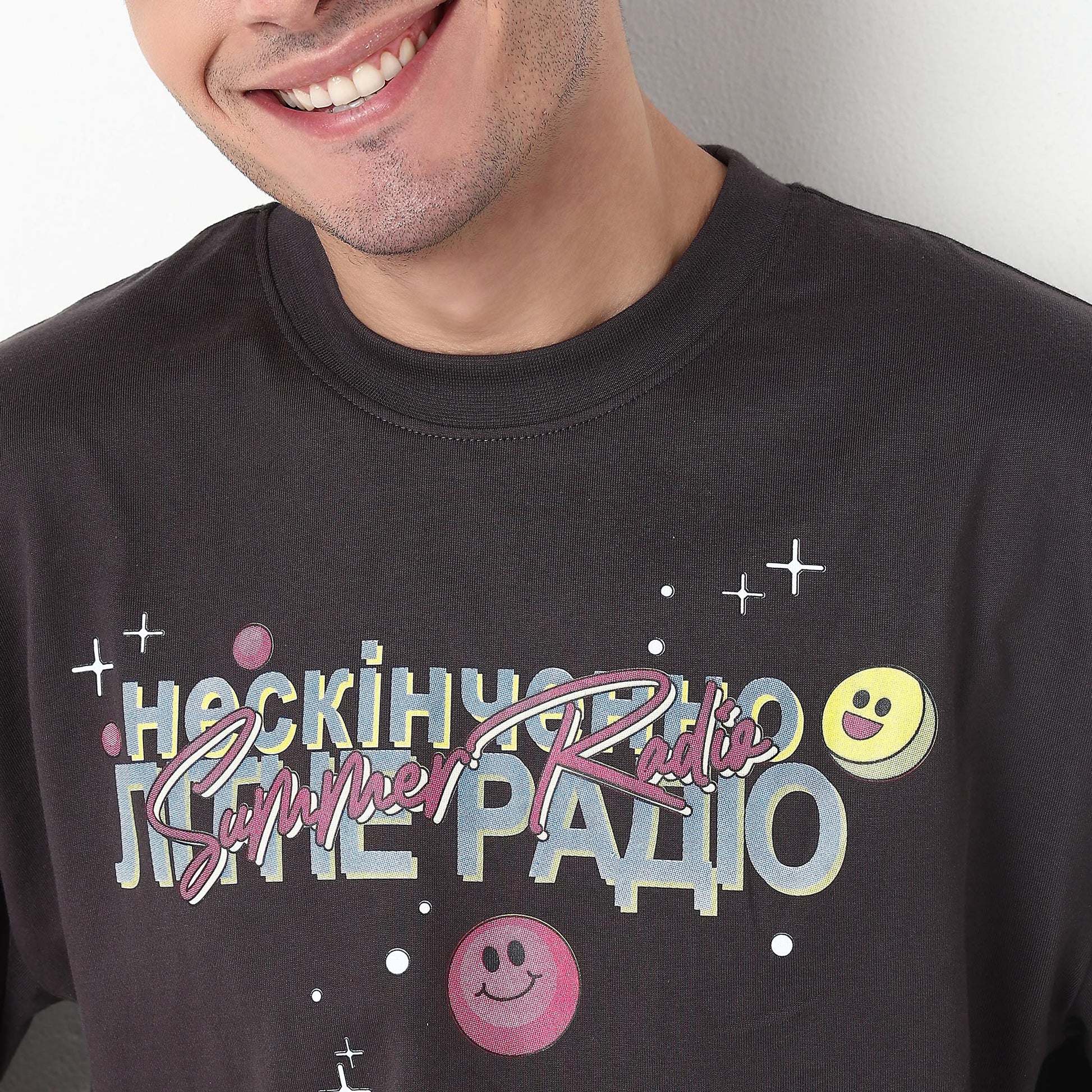 Graphic Cotton Fabric Oversize T-Shirt