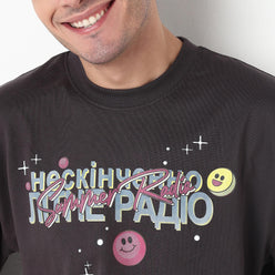 Graphic Cotton Fabric Oversize T-Shirt