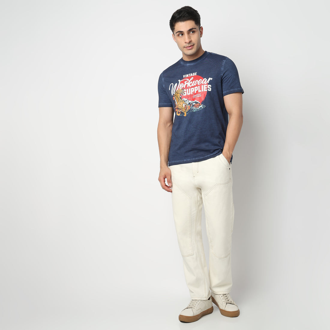 Cotton Graphic Crew Neck T-Shirt