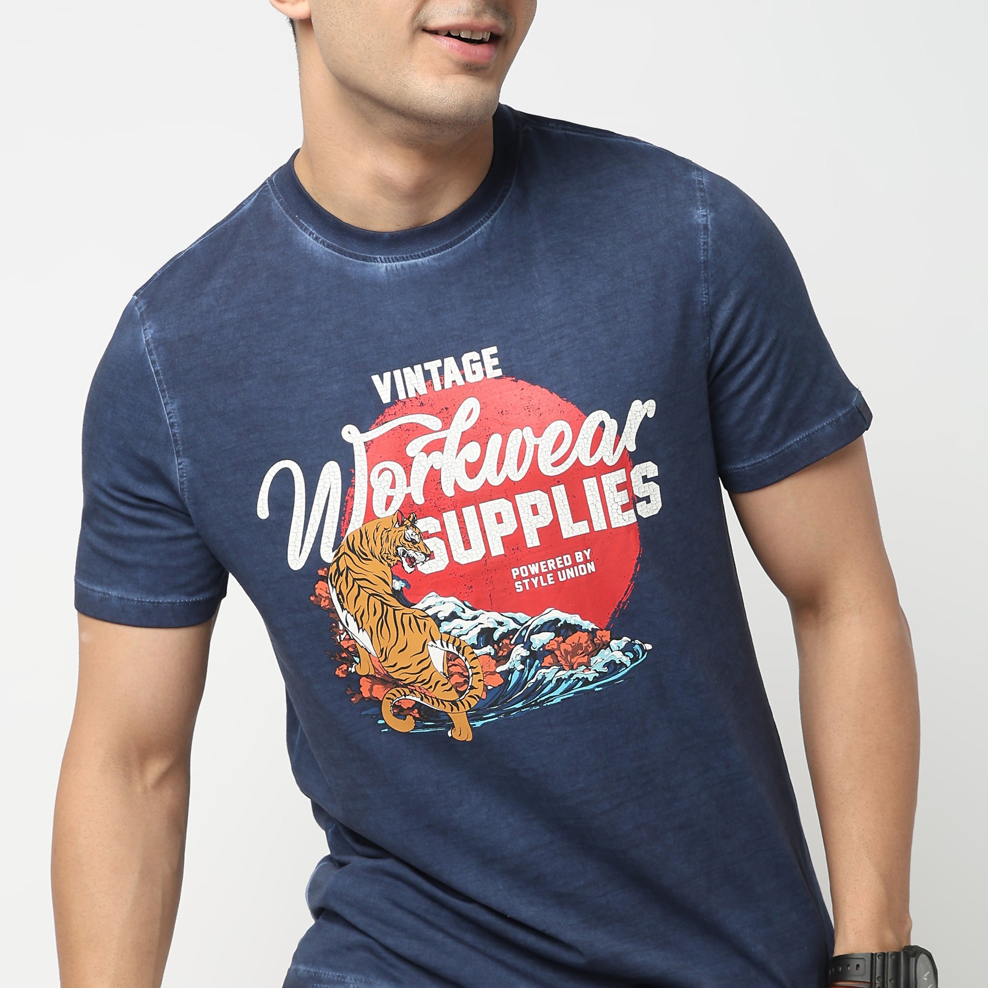 Cotton Graphic Crew Neck T-Shirt