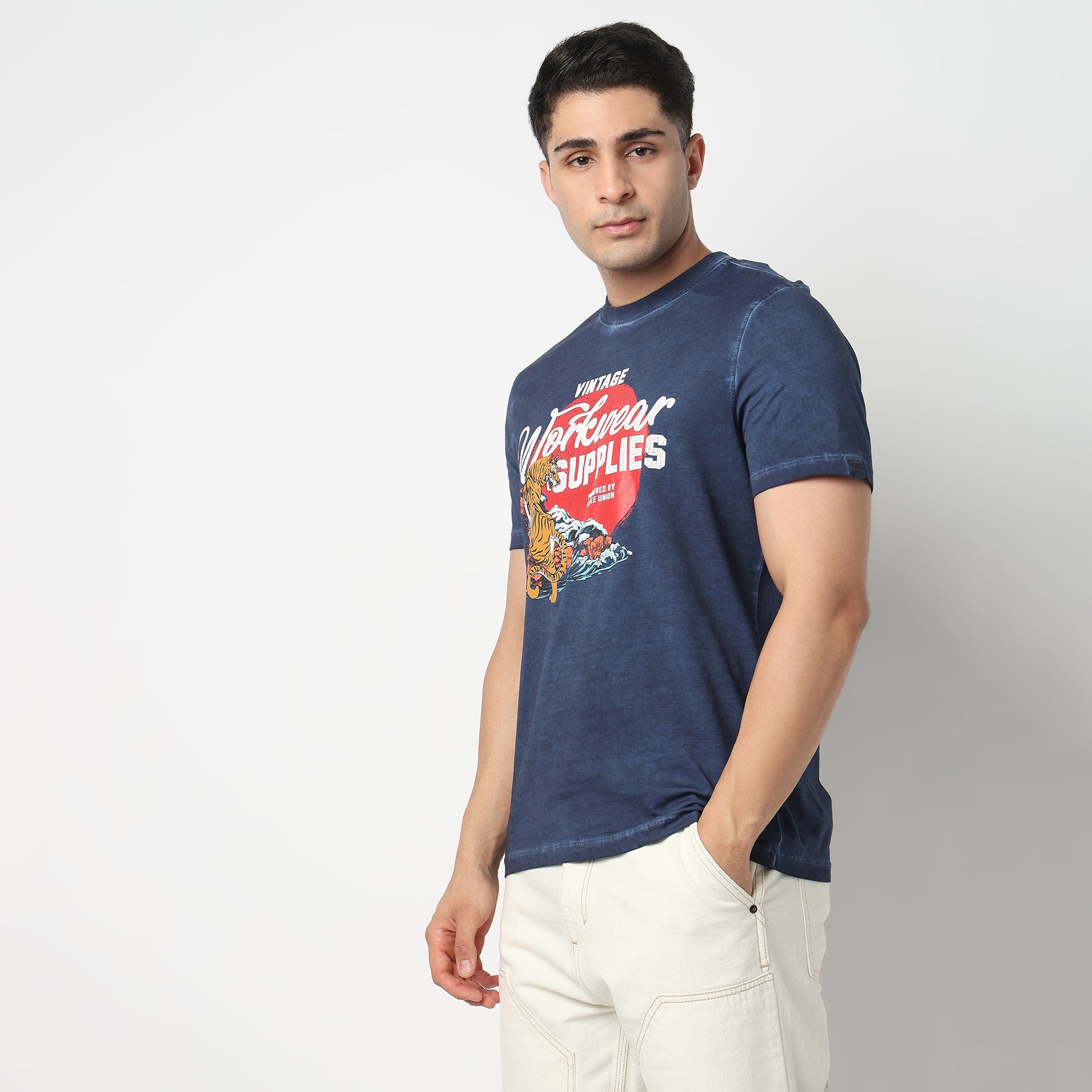 Cotton Graphic Crew Neck T-Shirt