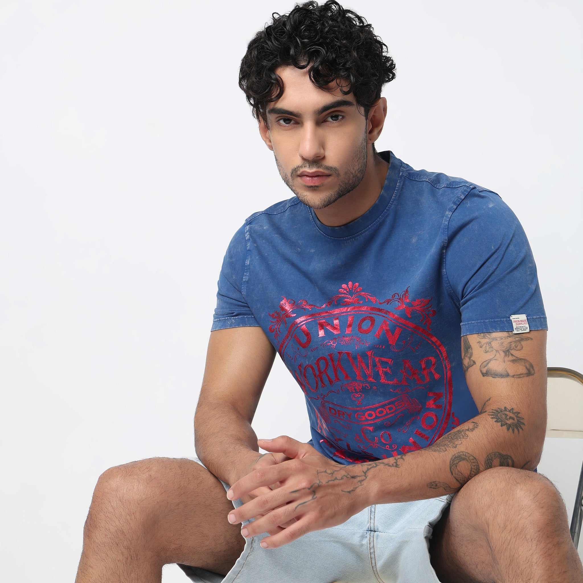 Cotton Crew Neck Graphic T-Shirt