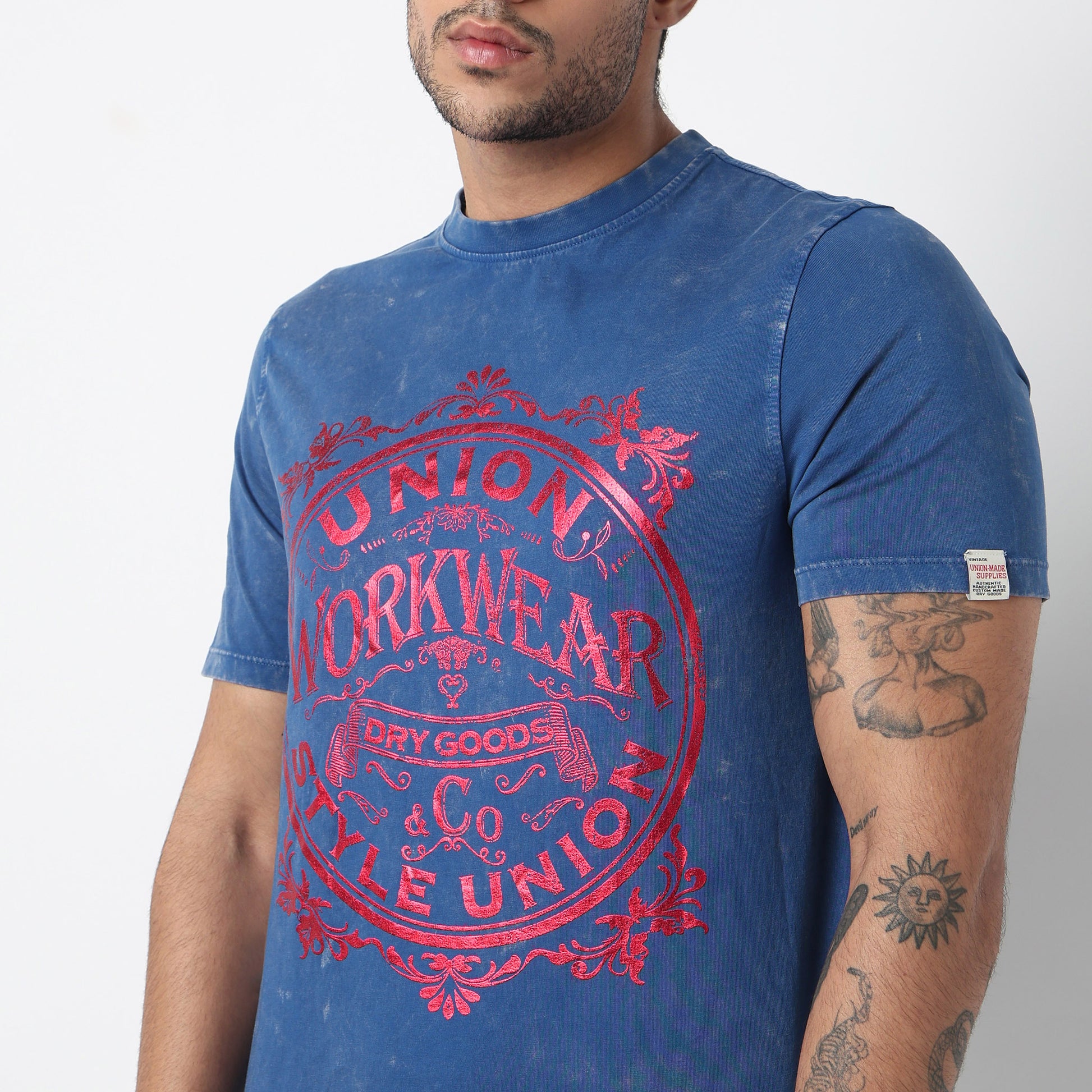 Cotton Crew Neck Graphic T-Shirt