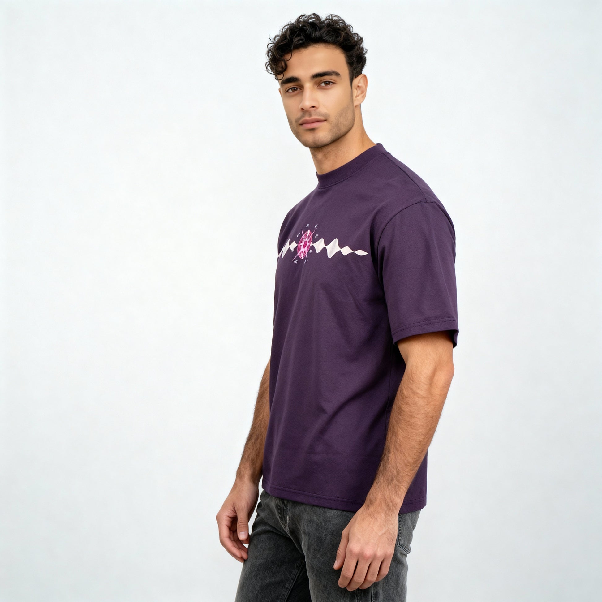 Oversize Cotton Karaoke Graphic T-Shirt