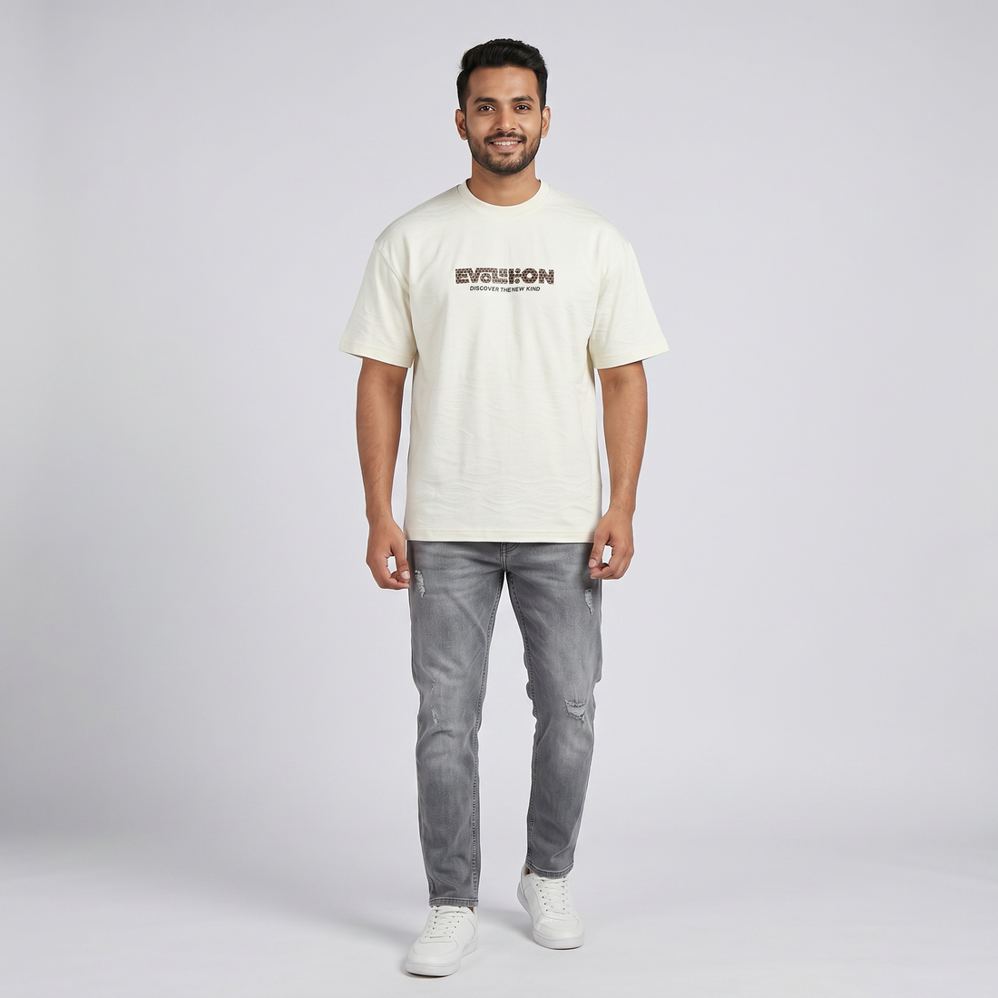 Oversize Crew Neck Structured T-Shirt