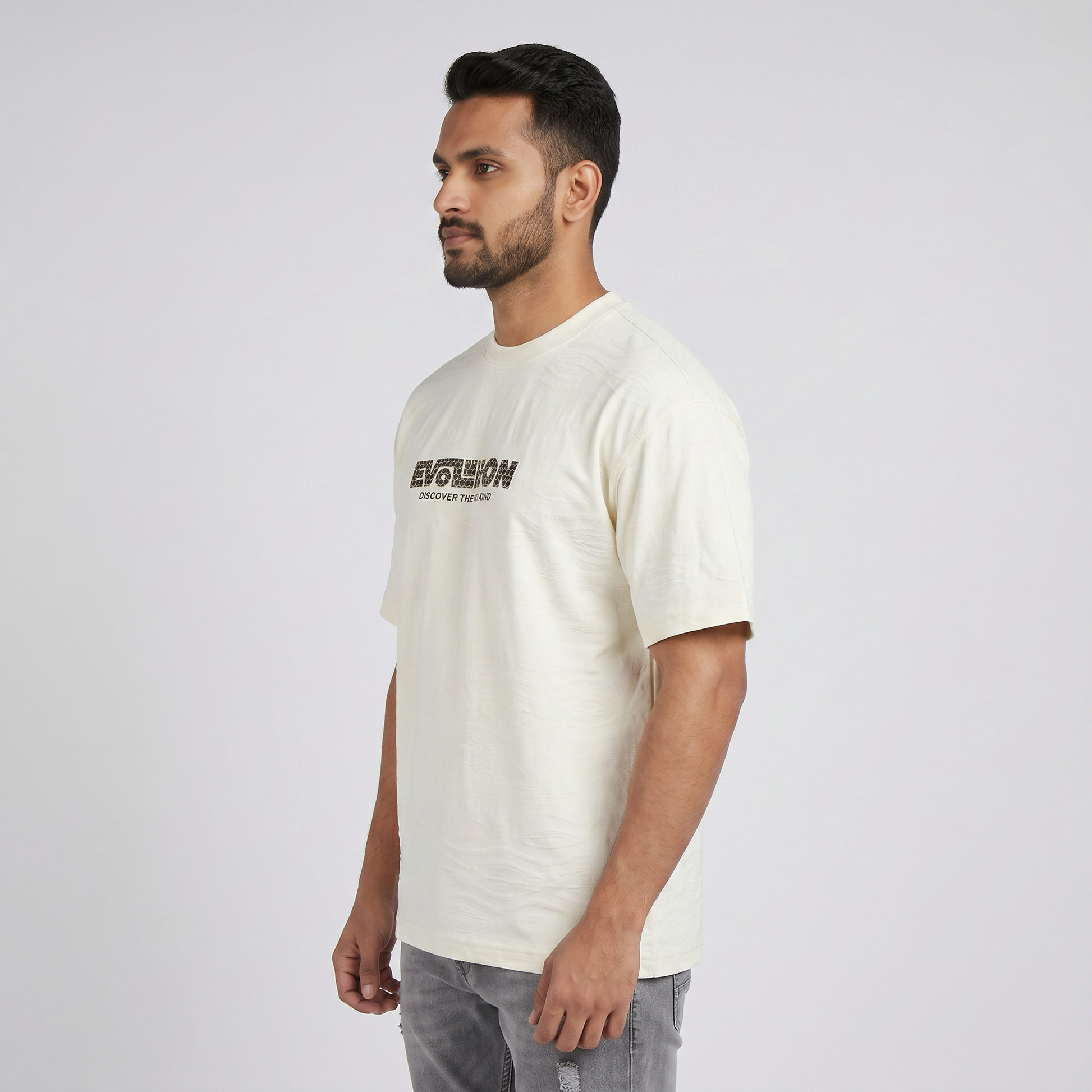 Oversize Crew Neck Structured T-Shirt