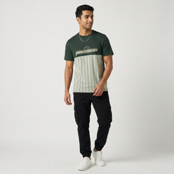 Cut and Sew Crew Neck Union T-Shirt