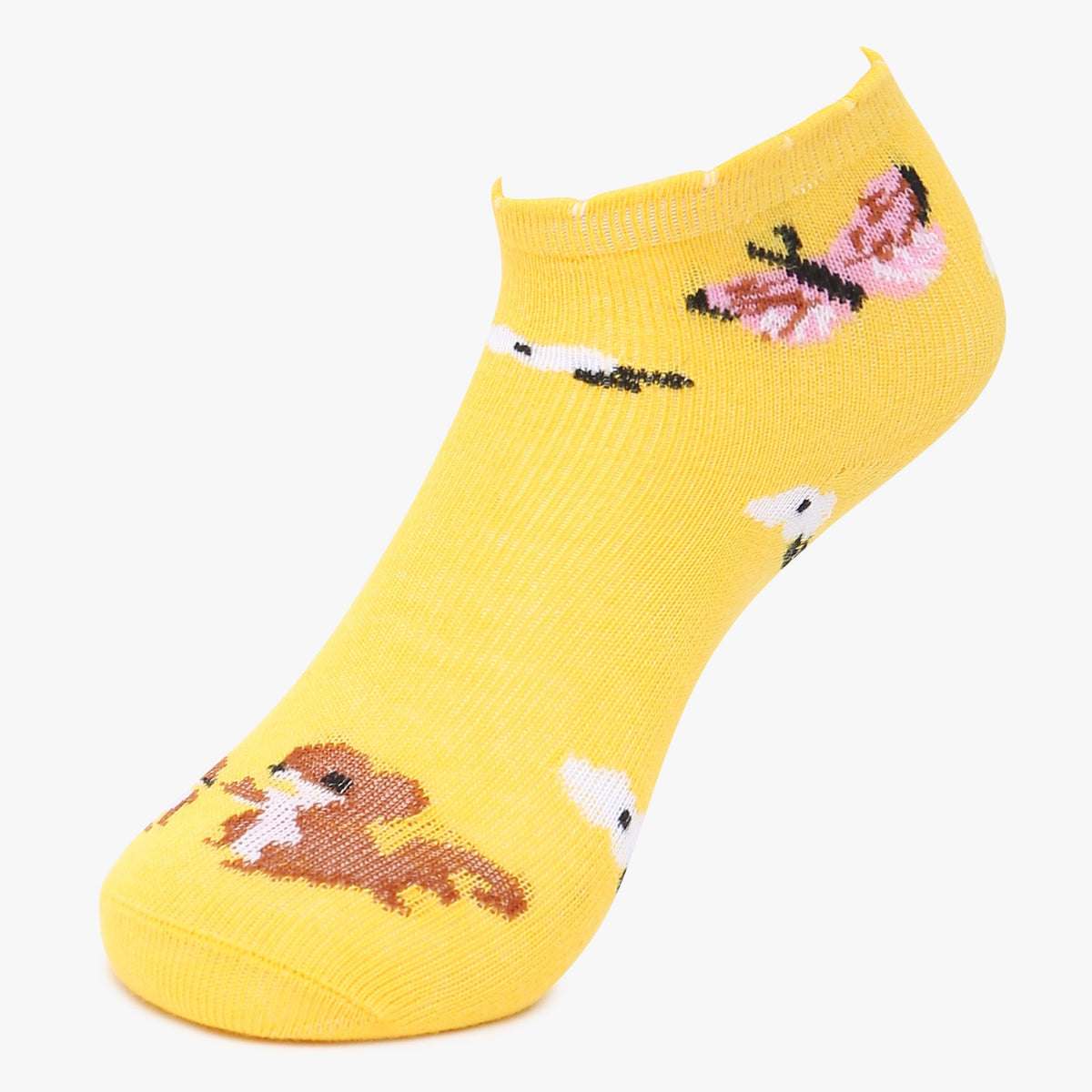 Girl Wearing Girl's Assorted Ankle Socks