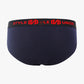 Cotton Black & Navy Mens Brief