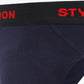 Cotton Black & Navy Mens Brief