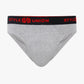 Cotton Grey Melange & Maroon Mens Brief