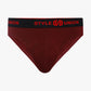 Cotton Grey Melange & Maroon Mens Brief