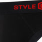 Cotton Black & Dark Grey Melange Mens Brief