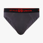 Cotton Black & Dark Grey Melange Mens Brief