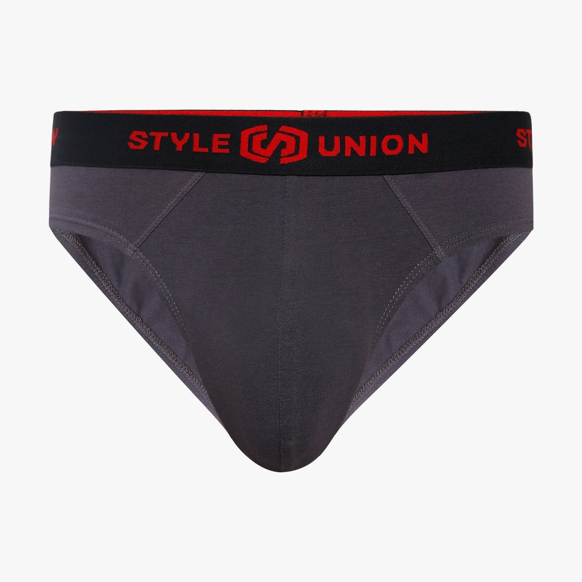 Cotton Dark Grey Melange Mens Brief