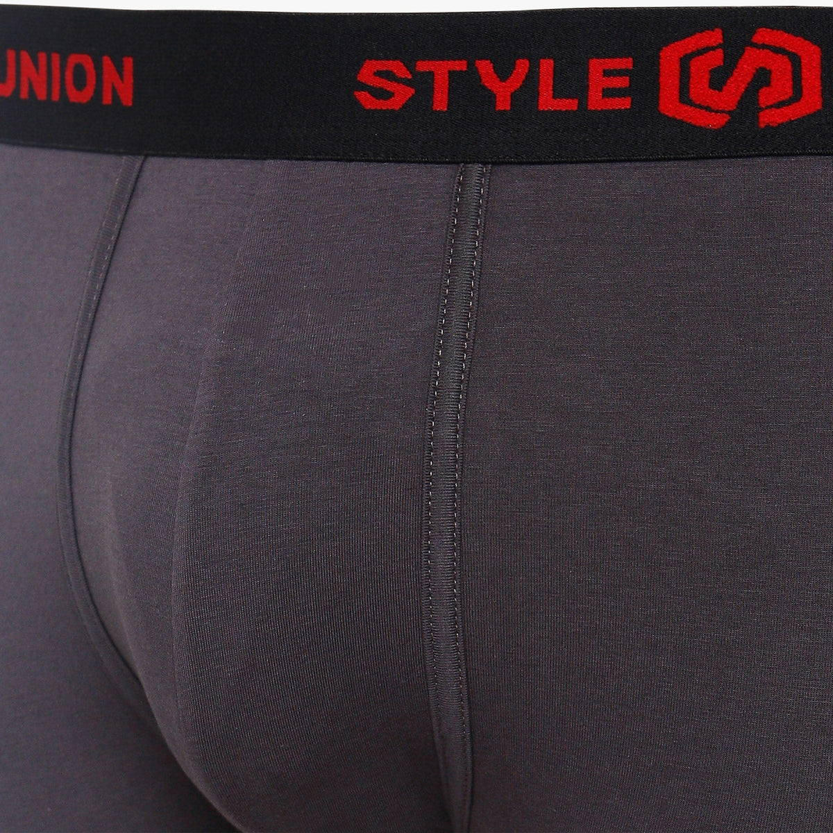 Cotton Dark Grey Melange Mens Brief