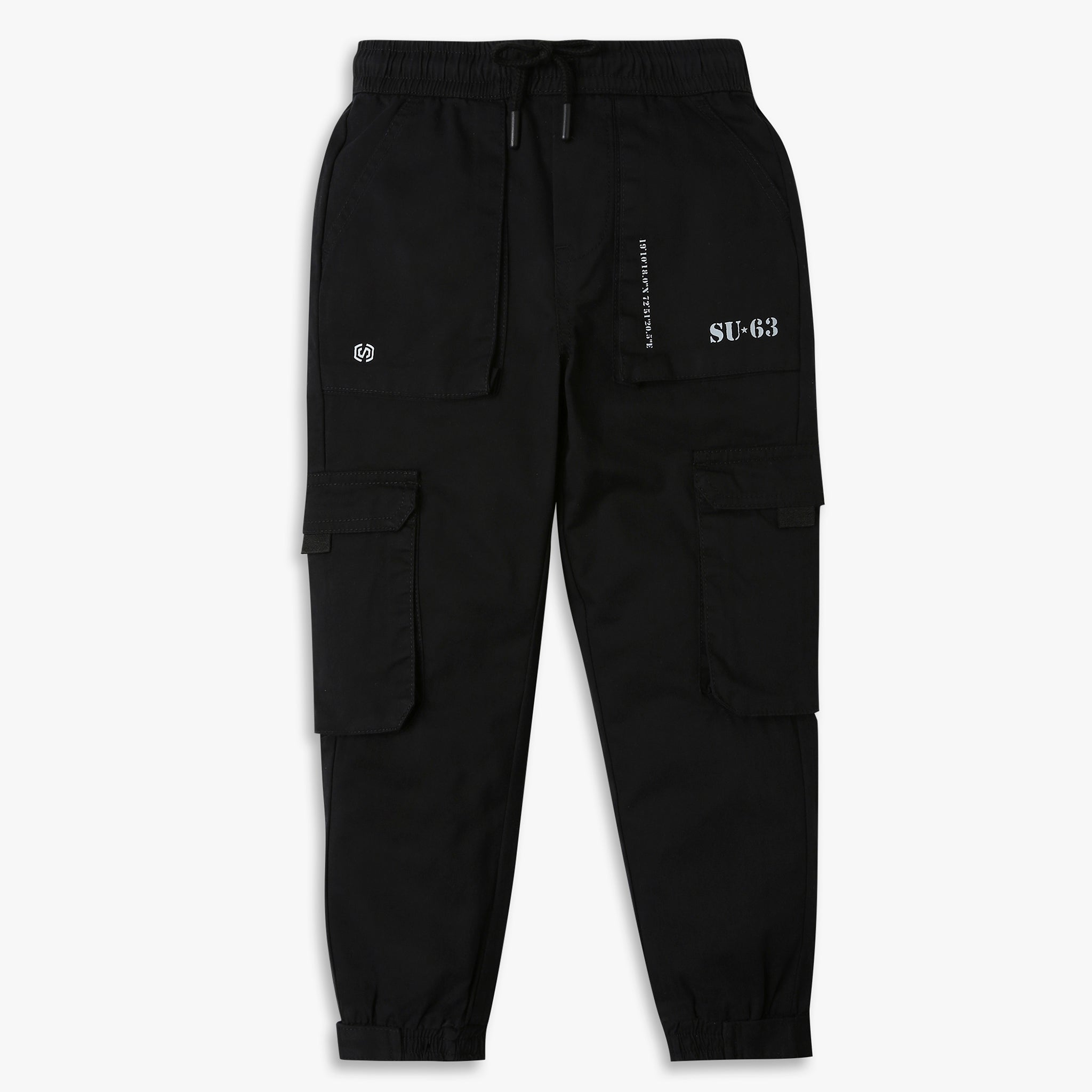 Boys Regular Fit Solid Mid Rise Joggers