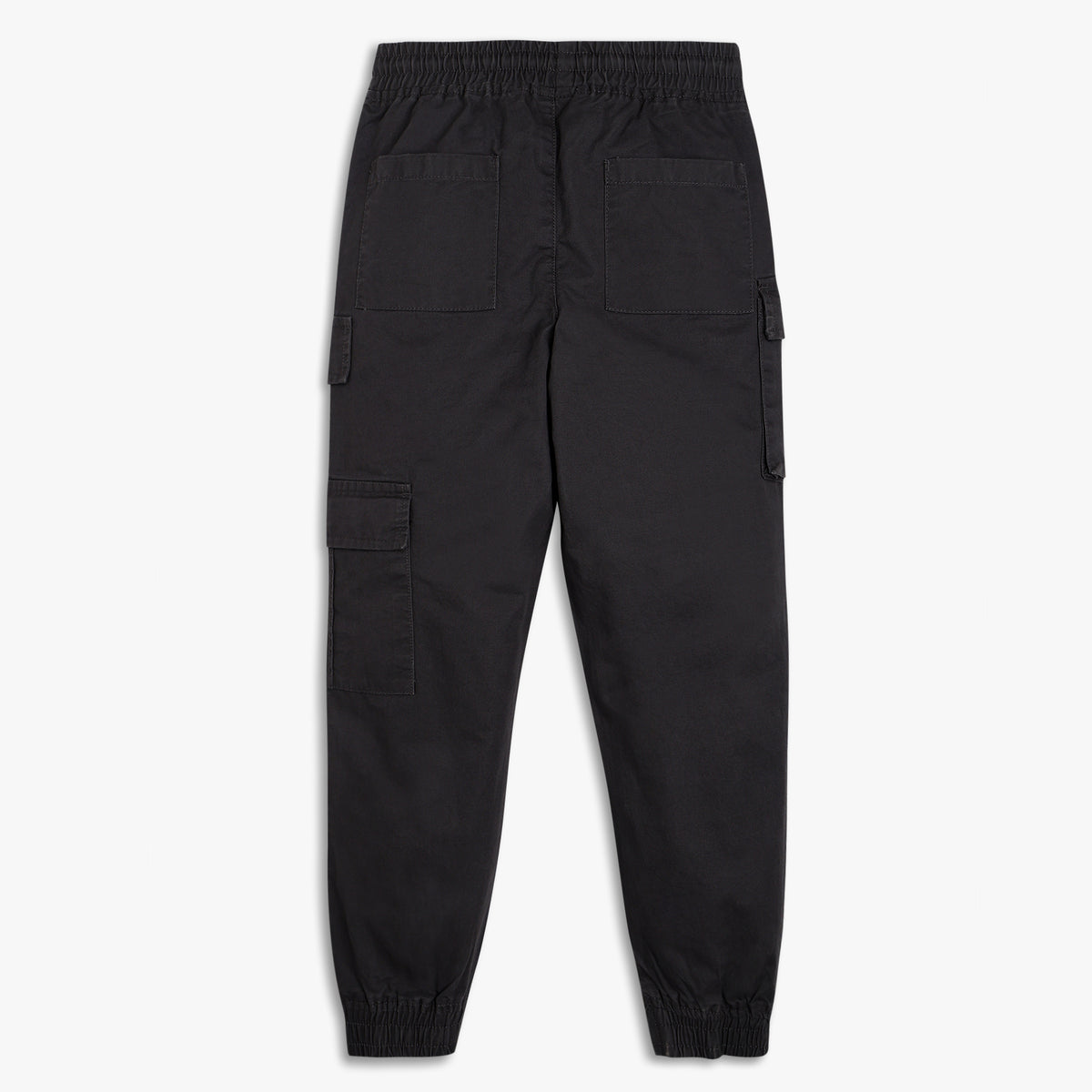 Boys Regular Fit Solid Mid Rise Cargos