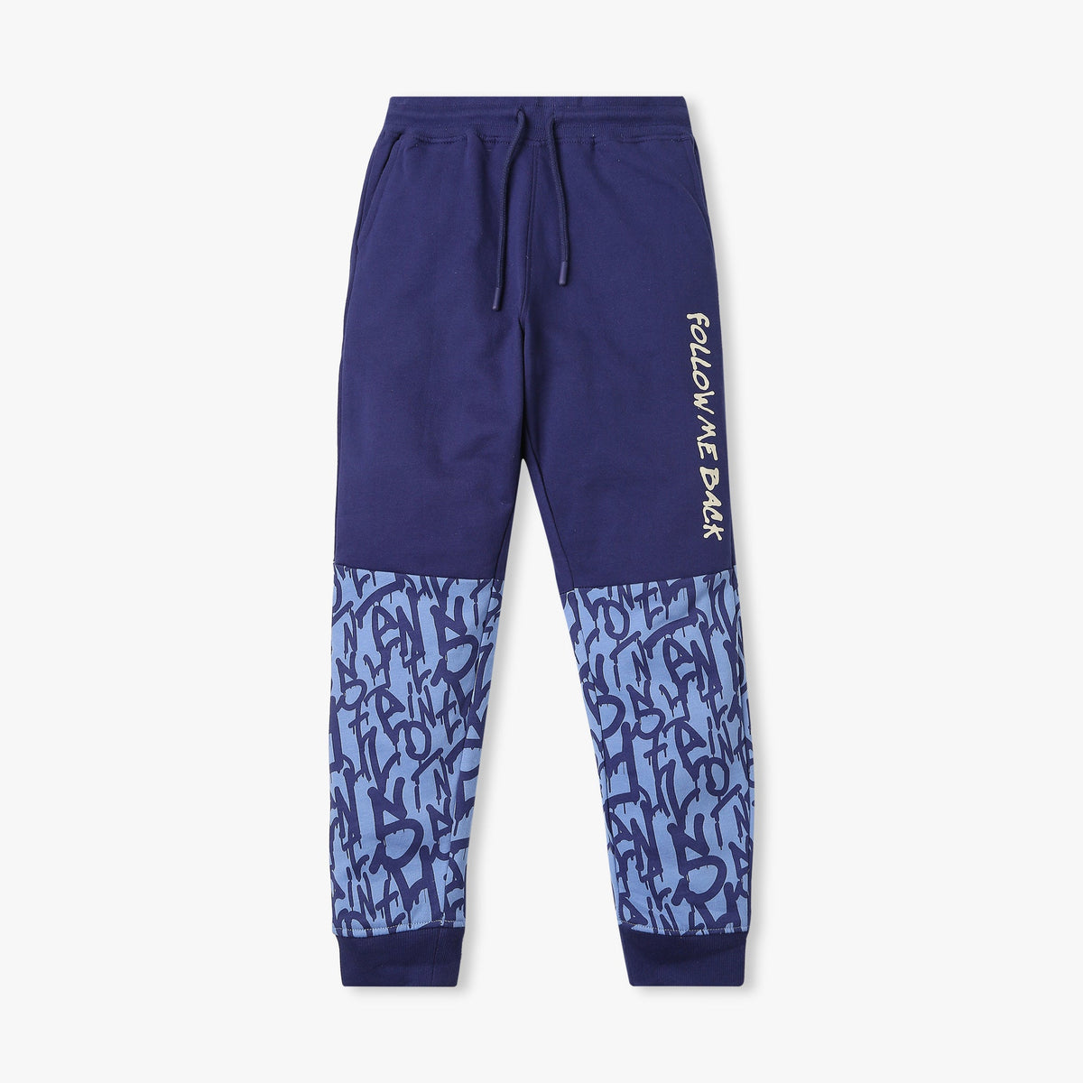 Boy's Regular Fit Printed Mid Rise Joggers