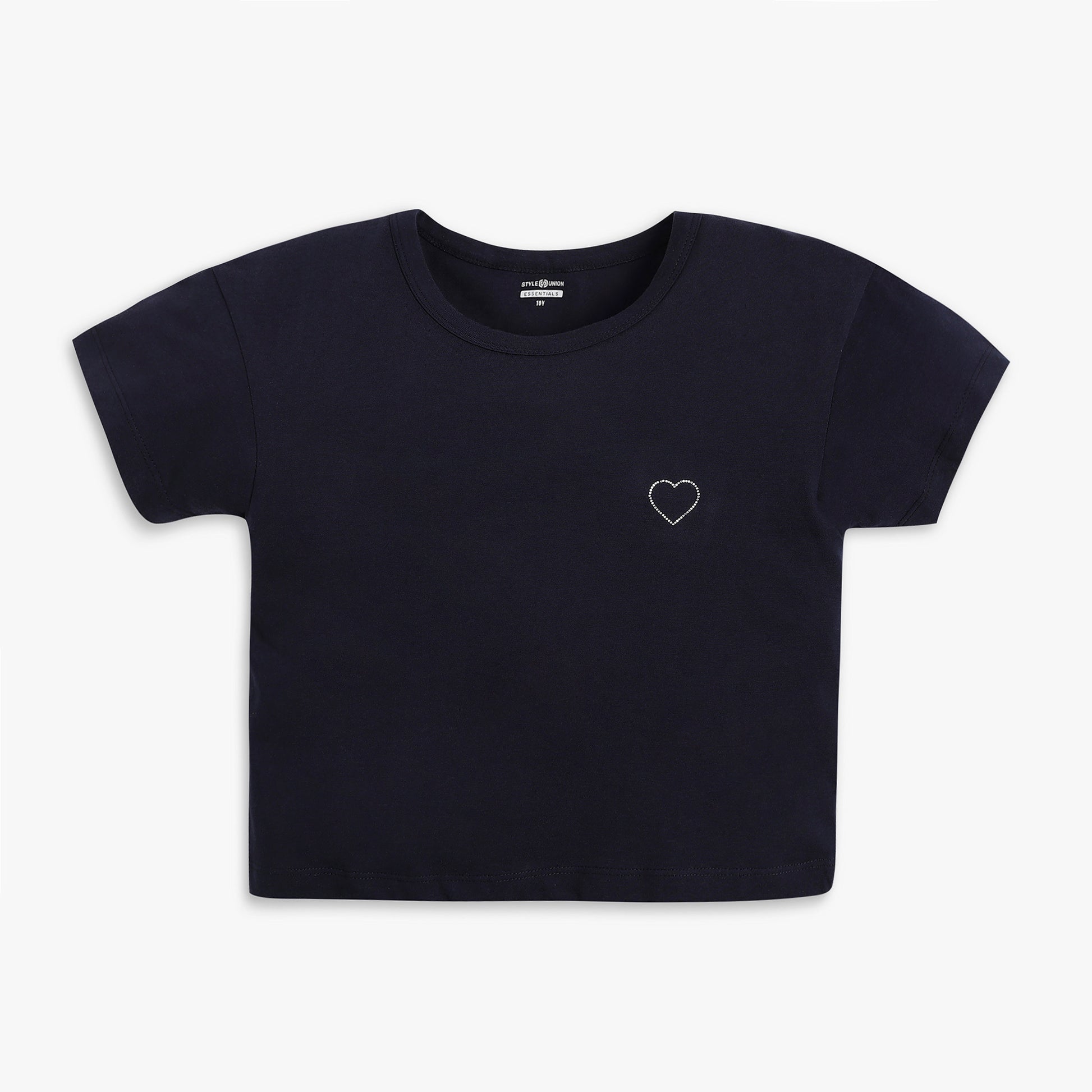 Girl's Regular Fit Solid T-Shirt