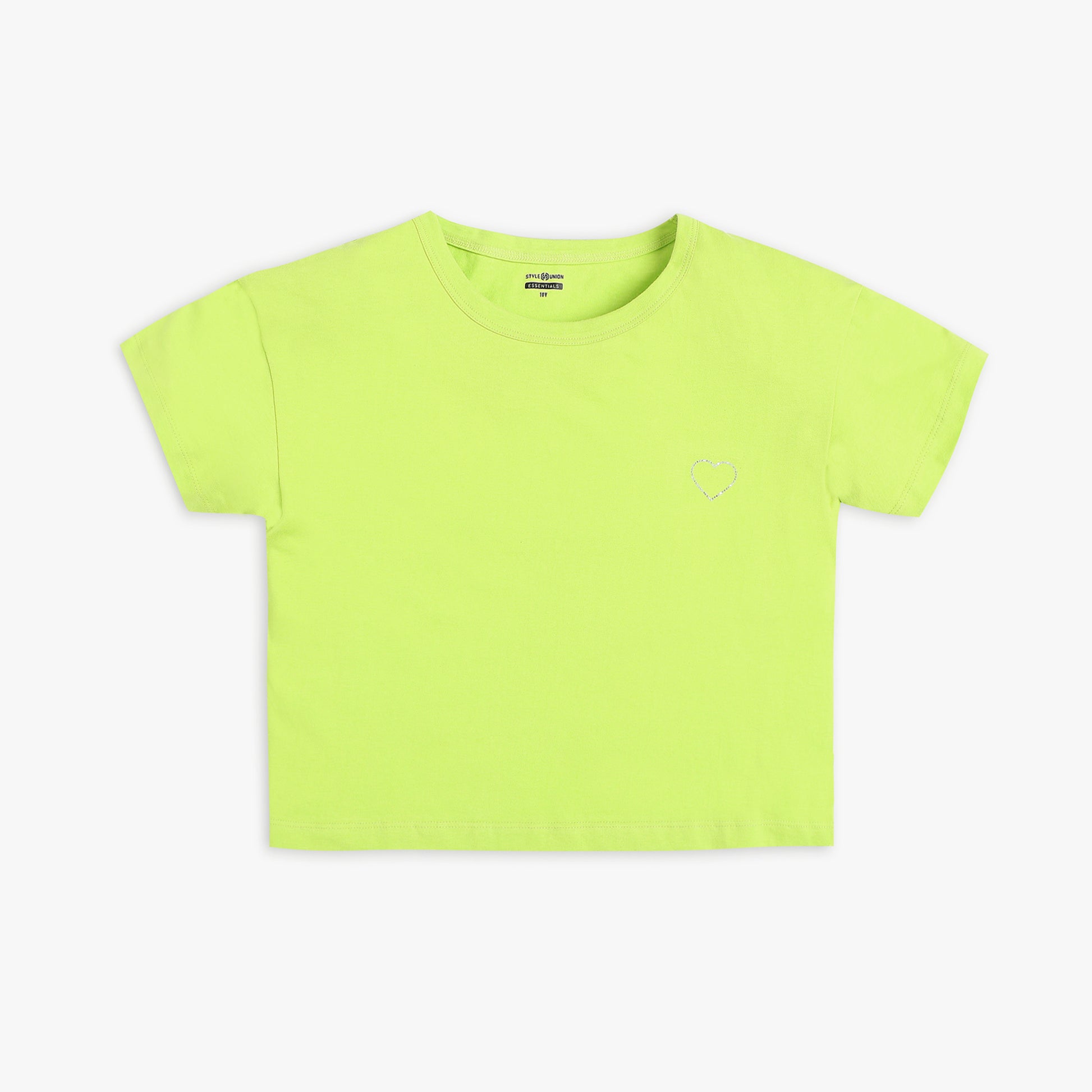 Girls Regular Fit Solid T-Shirt