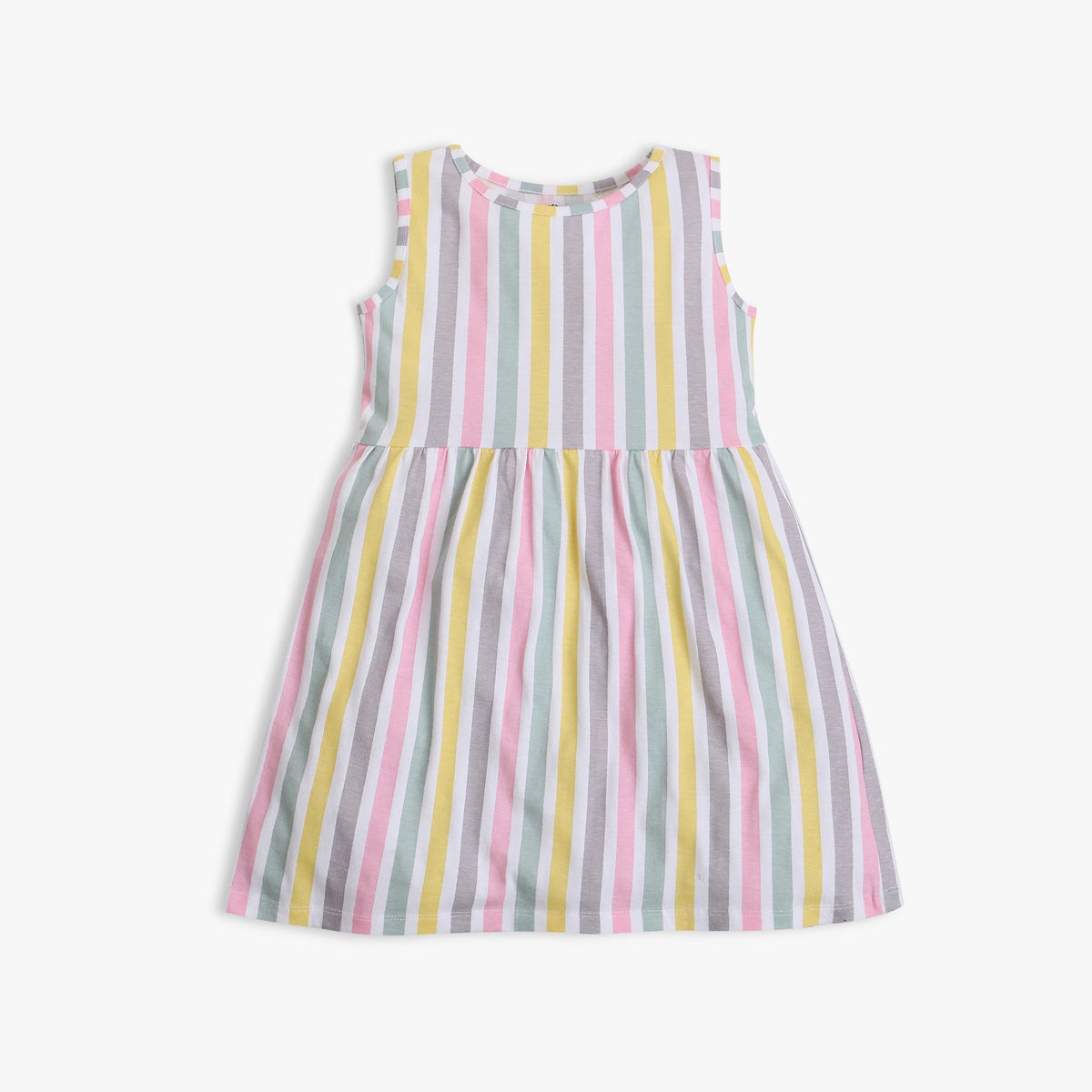 Girl Wearing Girl's Regular Fit Printed Dress