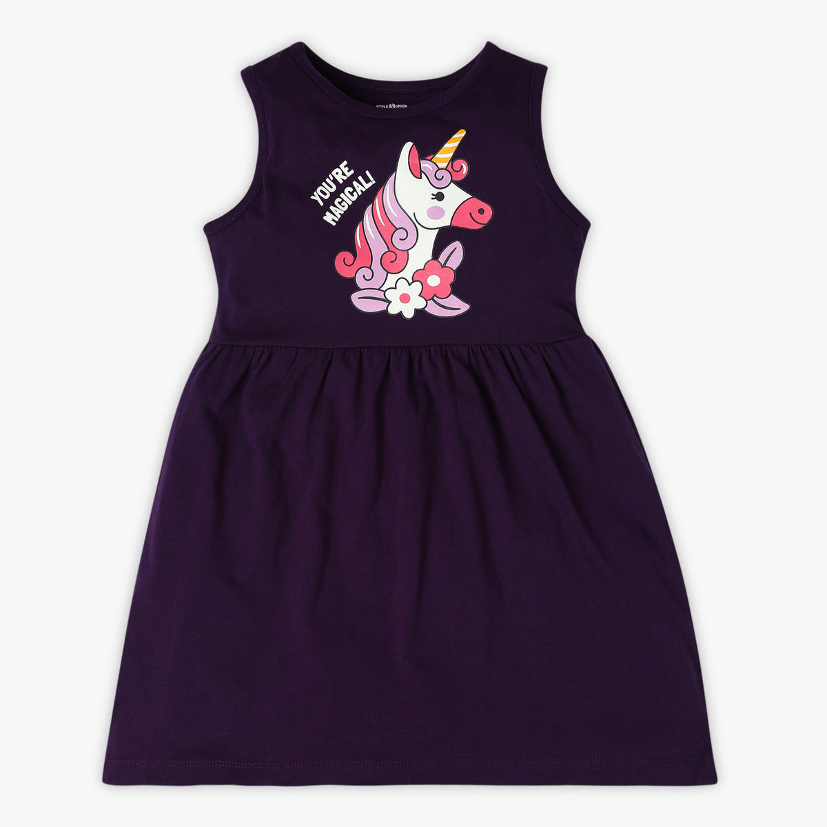 Girl's Regular Fit Graphic Dress