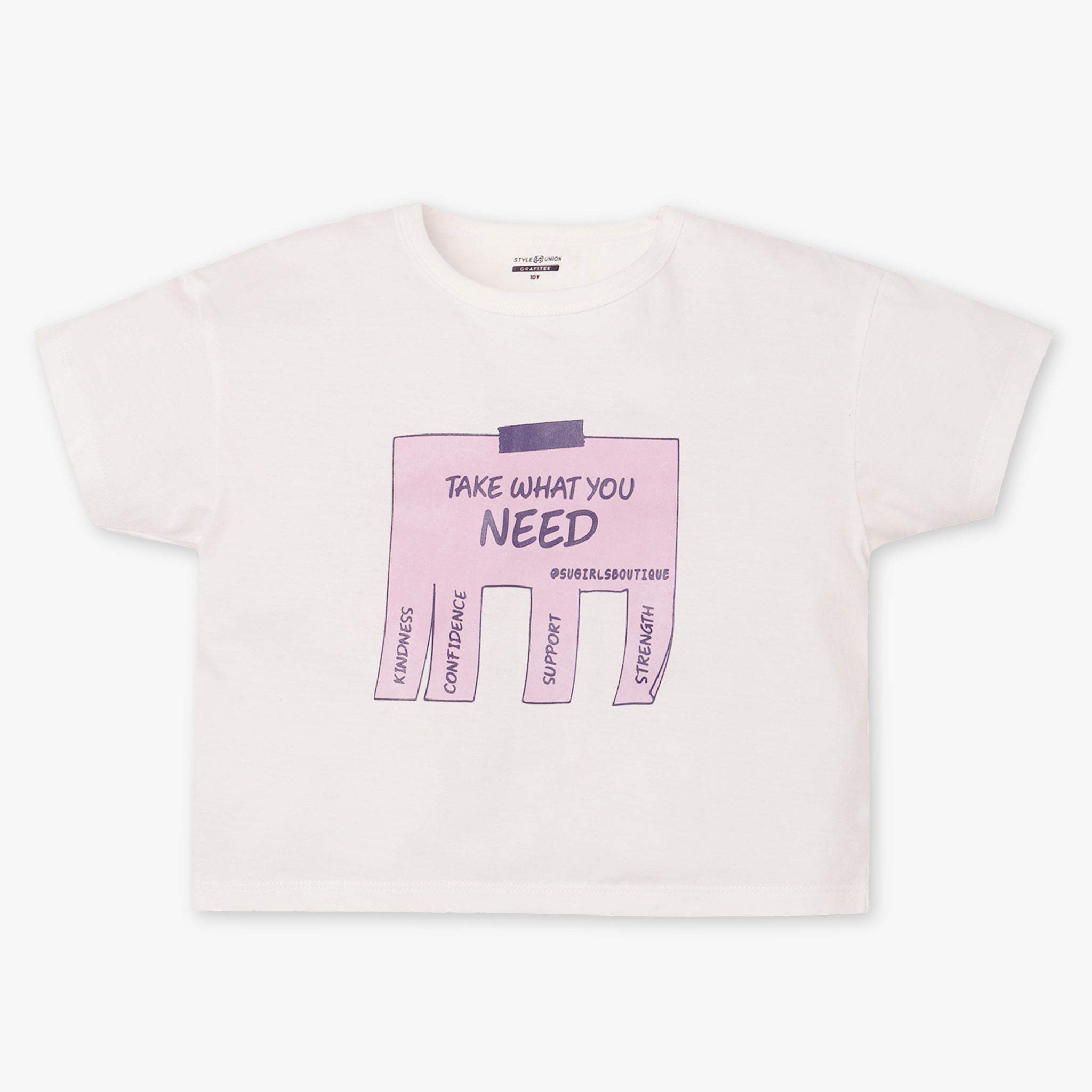 Girls Regular Fit Graphic T-Shirt