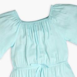 Girls Regular Fit Checkered Top