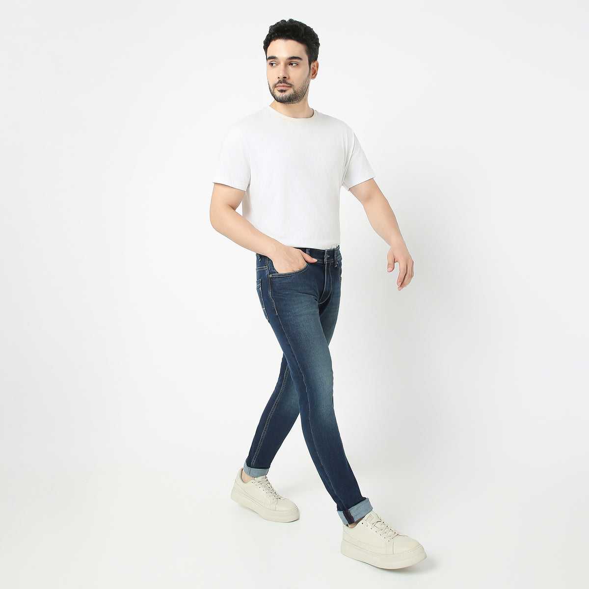 Skinny Fit Classic Washed Jeans