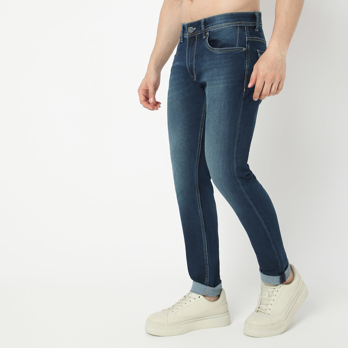 Skinny Fit Classic Washed Jeans