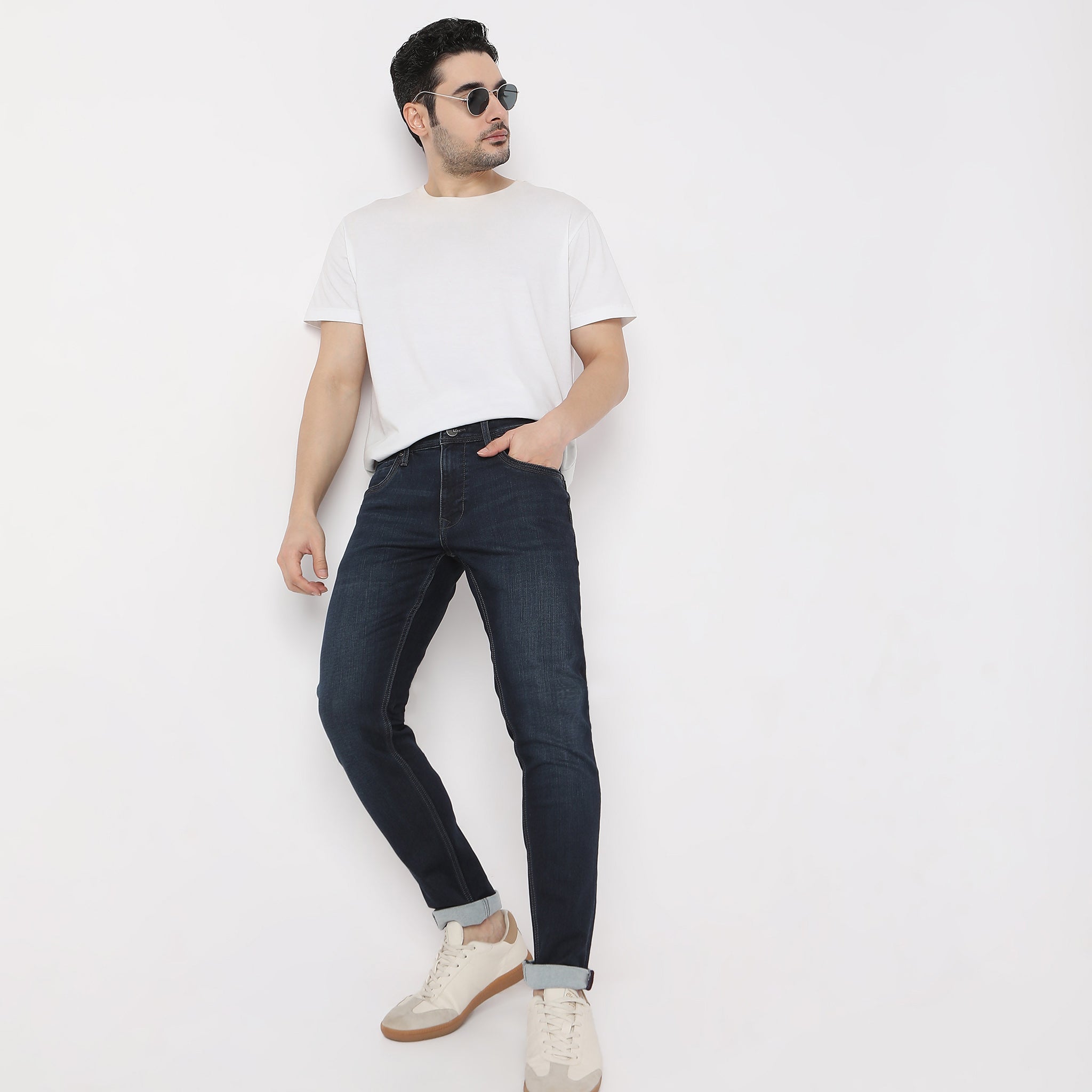 Skinny Comfort 3D Whiskers Full Length Jeans – Style Union