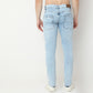 Skinny Fit Ice Washed Bleached Jeans